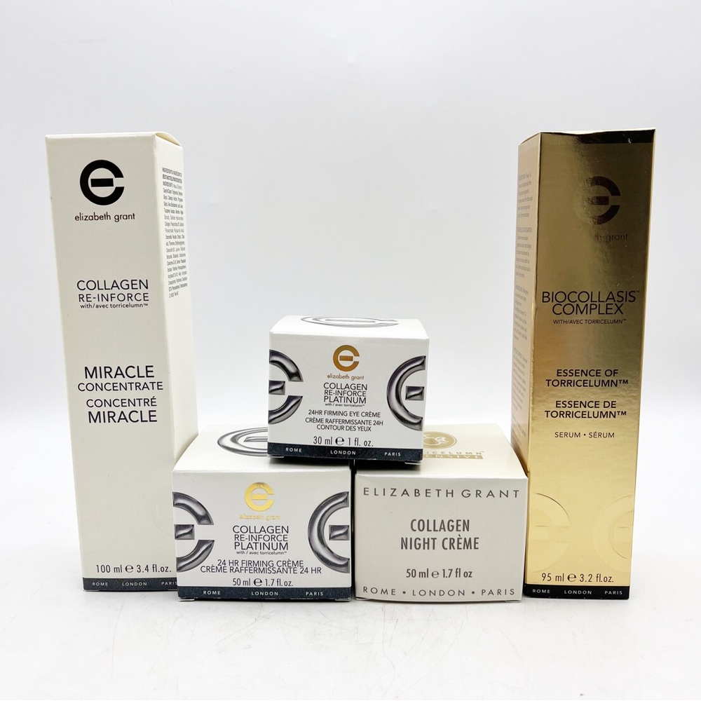 NWT Elizabeth Grant 5 pc Age Defying Luxury Skin Care Set collagen torricelumn